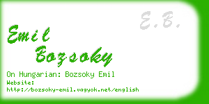 emil bozsoky business card